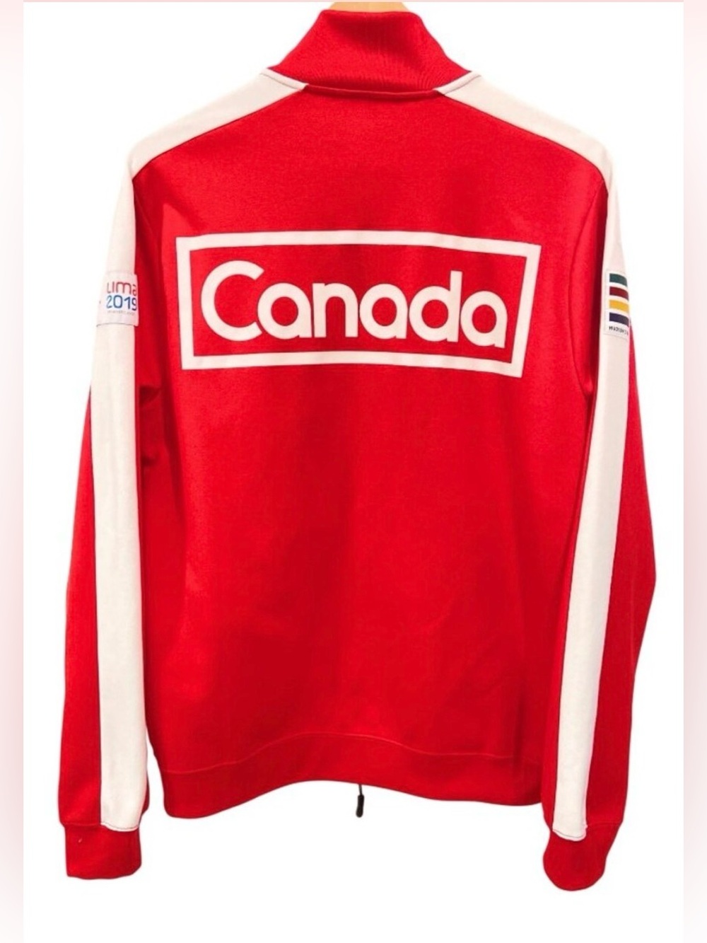 Hudsons Bay Red Canada Pan American Team Lima 2019 Full-Zip Track Jacket Size M